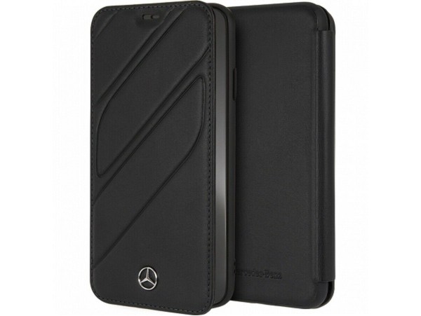 CG MOBILE IPhone XR Mercedes-Benz Genuine Leather Booktype Flip Case Cover Black